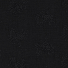 Verhees - Double Gauze Embroidery - Black