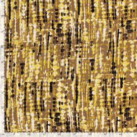 Viscose Twill - Waterpainted Stripes -  Camel