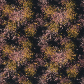 Katoen Print Swafing | Black - Ochre - Pink