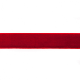 Fluweelband - 25 mm - DonkerRood