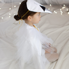 Katia Fabrics - Happy Tule - Rol 15 cm x 20 meter - White 01
