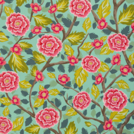 Swafing - Boho Velvet by Bienvenido Colorido - Flowers - Mint