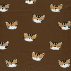 French Terry Crepe  - Tiger  - Brown