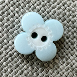 Knoop - Mini Bloem - Lichtblauw  - 12 mm