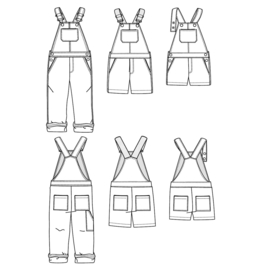 Ikatee Patterns Lyon Kids - Overalls - 3 - 12 yr - Paper Sewing Pattern