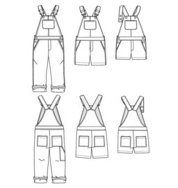 Ikatee Patterns Lyon Kids - Overalls - 3 - 12 yr - Paper Sewing Pattern