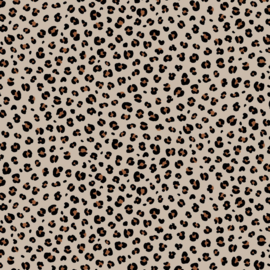 Jersey Organic  - Verhees Textiles - Animal Print - Sand