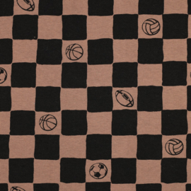 Verhees Jogging    - Checks   - Sports - Brown Black