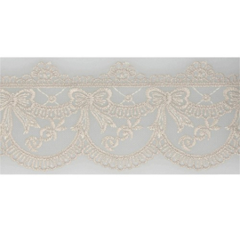 Kant - Bloemenrand - 80 mm - Beige