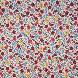 Katoen Print | Flowers | Yellow - Red - Blue 035