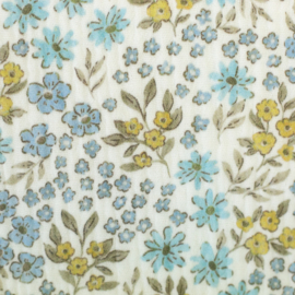 Swafing - Double Gauze -  Tiny Flowers - Blue Green