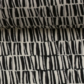 Viscose - Linnen | Swafing - Silas - Black - White