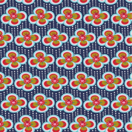 Katoen print | Fiona Hewitt | Fabulous Flowers - Navy