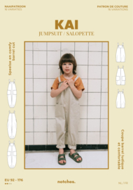 Notches - Kai  Paper Pattern - Kids jumpsuit , broek & overgooier