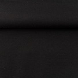 tricot boordstof uni | zwart
