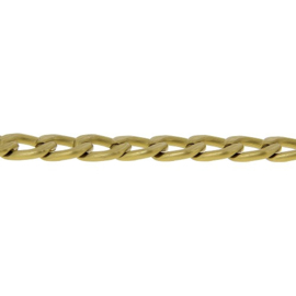 Schakelketting - 1 cm - Donkergoud