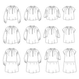 Ikatee Pattern | Okinawa Blouse and  Dress - Women - Size 32-52