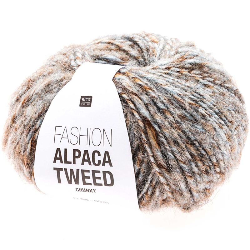 Rico Design | Fashion Alpaca Tweed Chunky - Brown - Blue 003
