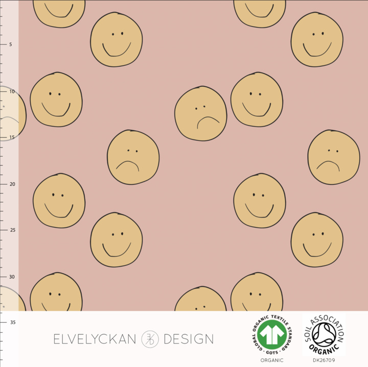 Elvelyckan design | Tricot Organic | Smiley - Dusty Pink