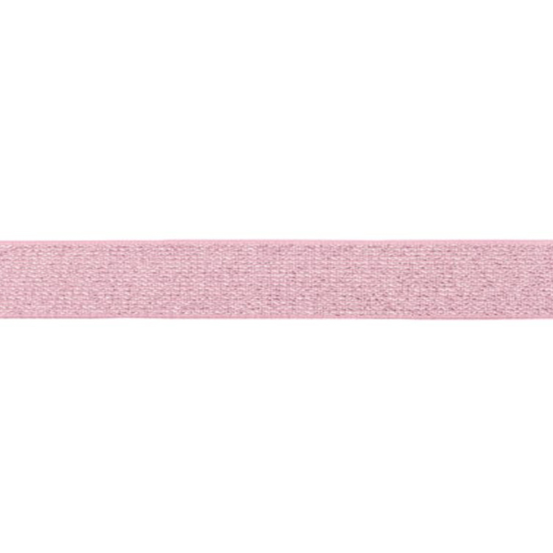 glitter elastiek | 25 mm | roze