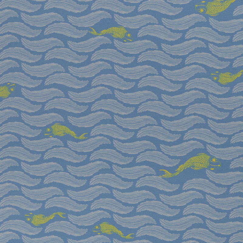 Swafing - Bienvenido Color | Katoen Satijn Stretch - Many Finch in the Pond - Blue