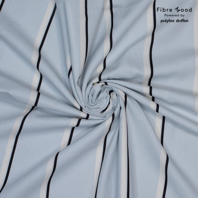 Fibremood 20 - Viscose Linnen - Fresh Stripes Vertical - Blue