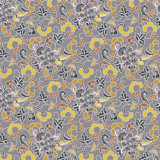 Katoen print | Indonesian style Batik | Grey