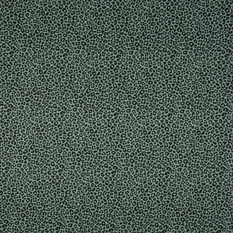 Katoen Print | Leopard - Dusty Green