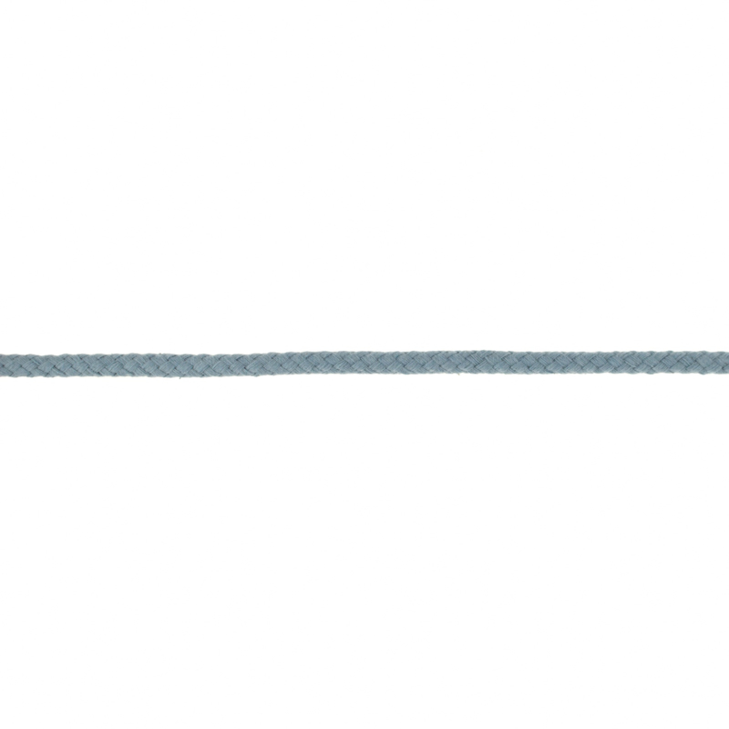 Katoenen Koord - Dubbelgeweven -8 mm -  Blauw