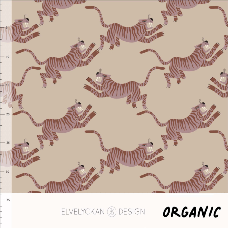 Elvelyckan design | Tricot | | Tiger Cappuccino -  Organic