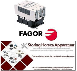 262380267 -Relais AC1 110A 230VAC (AC3/400V) 65A/30kW hoofdcontact 3NO aansluiting schroefaansluiting FAGOR