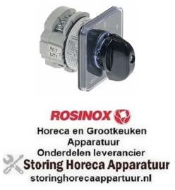 188345019 -Draaischakelaar 2 0-1 contactset 2 type CA0120002 380V 12A as ø 5x5mm as L 23mm as vierkant ROSINOX