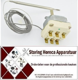 417375417 - Thermostaat t.max. 200°C instelbereik 65-200°C 3-polig 3NO 16A voeler ø 6mm voeler L 79mm