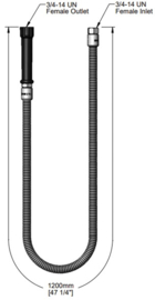 245594199 - Handdoucheslang aansluitingen 3/4"-14 UN L 1200mm T&S