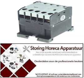 323380171 - Relais AC1 - 20A - 230VAC - AC3- 400V-  9A-4kW hoofdcontact 3NO hulpcontact 1NO