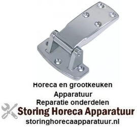 047690286 - Scharnier overslag 20mm totale hoogte 30mm totale lengte 111mm B 80mm Koelcel en Vriescel