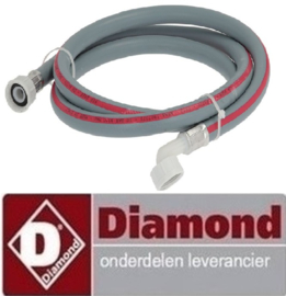 856520011 -Toevoerslang PVC recht-haaks DN13 aansluitingen 3/4" L 2000mm werkdruk 10bar voor vaatwasser DIAMOND 04d/6s