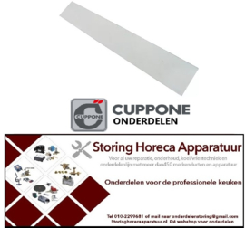 69991610001 - Glasplaat L 626mm B 93mm materiaaldikte 4mm voor deur pizzaoven CUPPONE