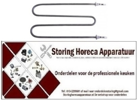 414415679 - Verwarmingselement 2000W 230V L 235mm B 170mm draad M10x1 bevestigingsafstand 164mm pijp ø 6,3mm