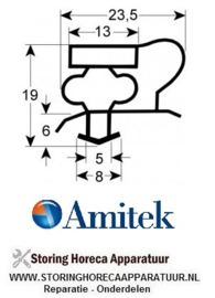 054R00059 - Koeldeurrubber profiel 9165 B 690mm L 1490mm steekmaat AMITEK