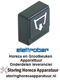 185345613 -Druktaster grootte 23x23mm zwart afvoerpomp Elettrobar