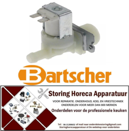 163370925 - Magneetventiel enkel recht kunststof ingang 3/4" 230VAC voor vaatwasser BARTSCHER
