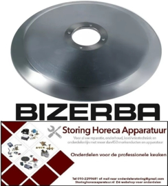 786697809 -  Rondmes AD ø 250mm afname ø 54mm 4 gaten ID ø 203mm H 17mm C45 standaard VS6/VE6 BIZERBA