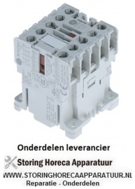 170380840 - Relais AC1 20A 24VAC (AC3/400V) 9A/4kW hoofdcontact 3NO hulpcontact 1NC