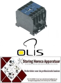 259380213 -Relais AC1 20A 230VAC (AC3/400V) 8,5A/5,5kW hoofdcontact 3NO hulpcontact 1NO OLIS