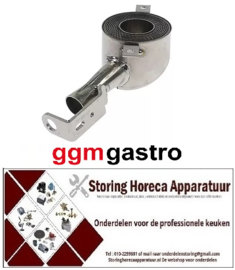 208105117 - Pijpbrander inbouwpositie rechts rond voor friteuse GGM Gastro