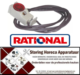 441359885 - Signaallamp inbouwmaat 35x16mm rood 230V RATIONAL