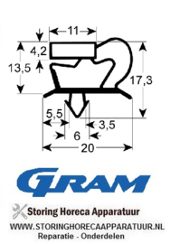 5199048 - Koeldeurrubber op maat 400 x 570 mm GRAM