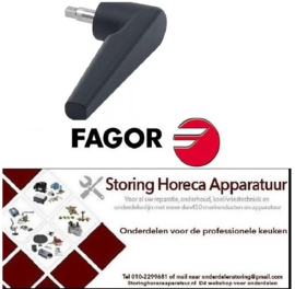 280696850 -Deurgreep voor heteluchtoven L 200mm B 108mm H 52mm zwart FAGOR