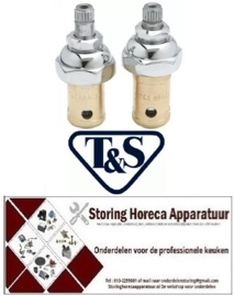 344594232 - Binnenwerk set rood en blauw mengkraan T&S